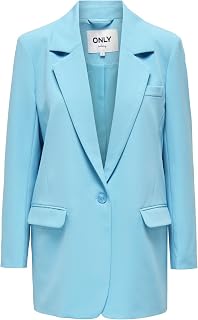 Only Onllana-Berry L/S Ovs Blazer TLR Noos Suit Jacket, Cyan Blue, 34 for Women, Blue Cian, 36