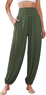 Famulily Womens High Waist Yoga Workout Stretch Harem Pants S-XXL