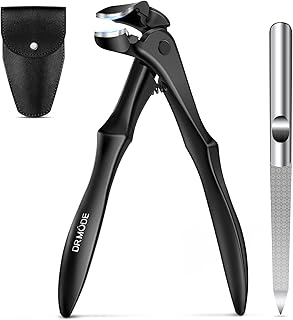 DRMODE Toe Nail Clippers for Thick Nails Angled Head
