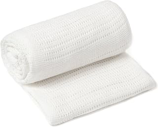 Clair de Lune Soft Cotton Cellular Baby Shawl Blanket 70 x 90 cm (White) | Breathable, gentle fabric