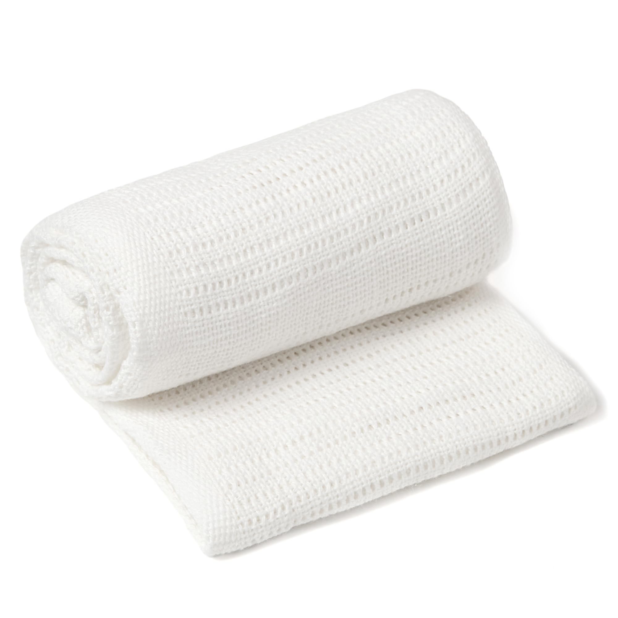 Clair de Lune Soft Cotton Cellular Baby Shawl Blanket 70 x 90 cm (White) | Breat
