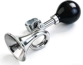 Manual Retro Air Clown Horn -Metal Snail Bugle Funny Horn for Golf Cart (Yamaha, EZGO, Club Car), Bicycles, Scooter, Boats, RVs, Adults Party Toys