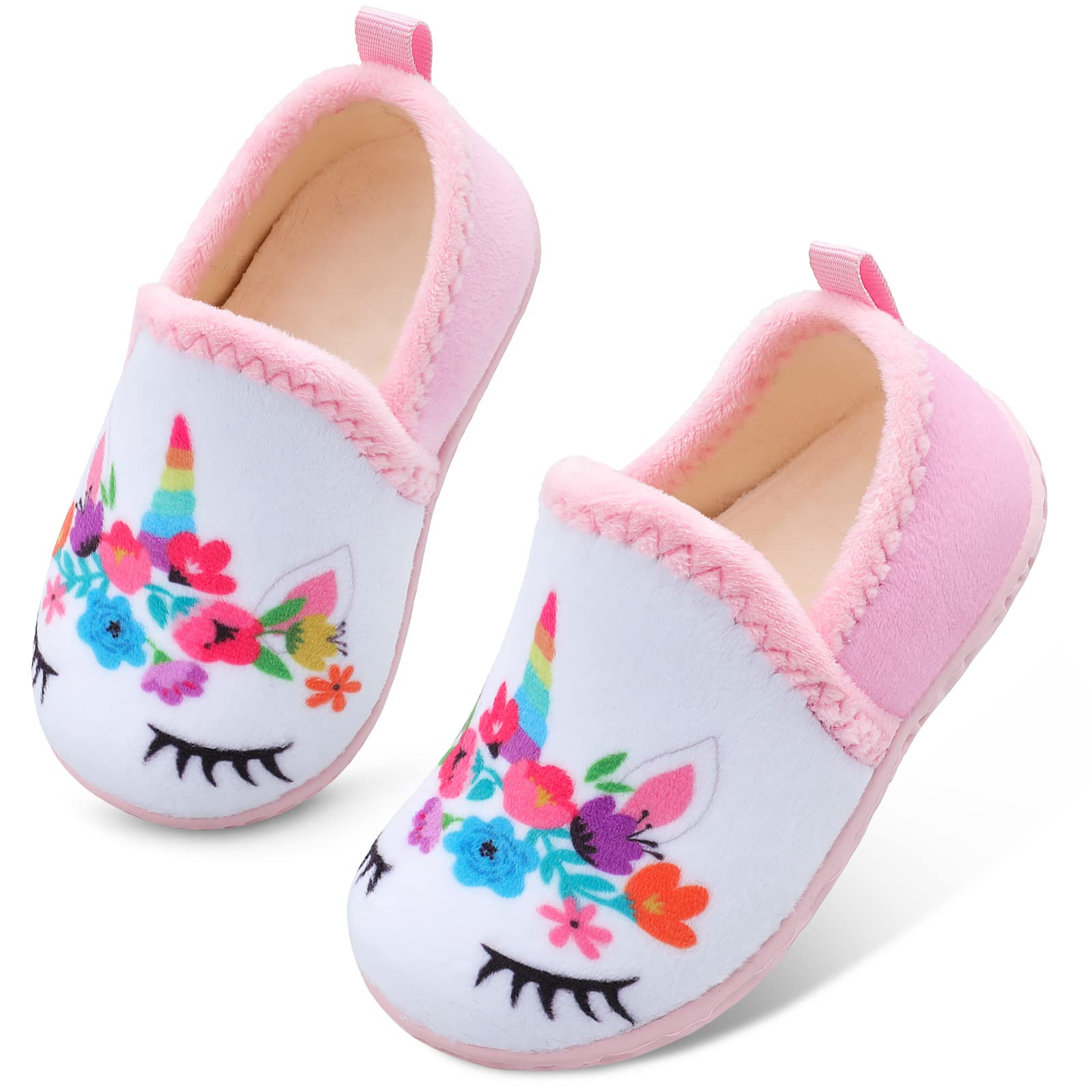 Lefflow Toddler Slippers Boys Girls House Shoes Slip on Baby Sock Shoes Lightwei