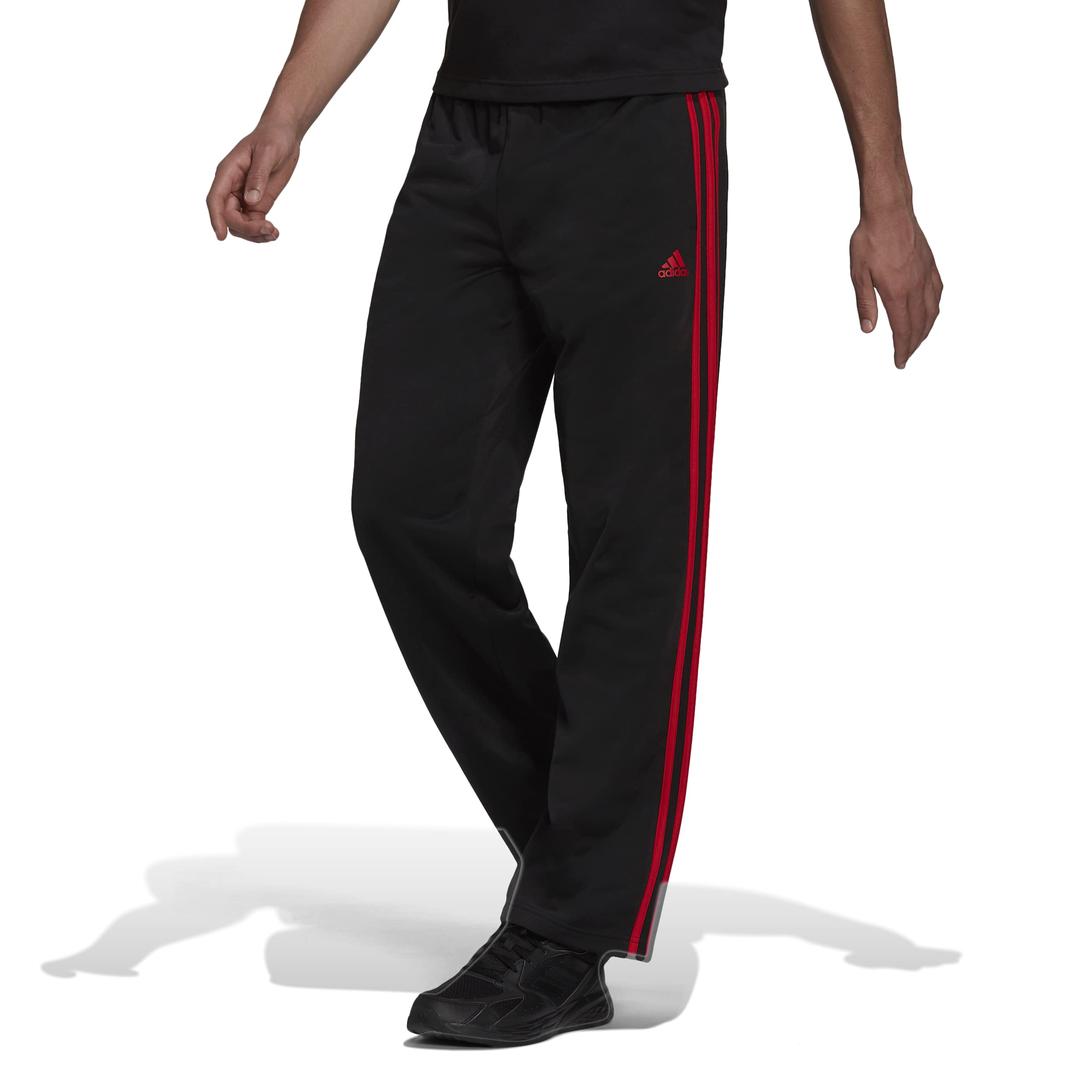 Adidas - Essentials Warm-up Open Hem 3-Stripes Tracksuit Pants, Men's Trousers