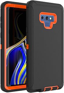 Case for Galaxy Note 9, Heavy-Duty Tough Rugged Shockproof Drop Protective Cover Cases for Samsung Galaxy Note 9, Black+Orange