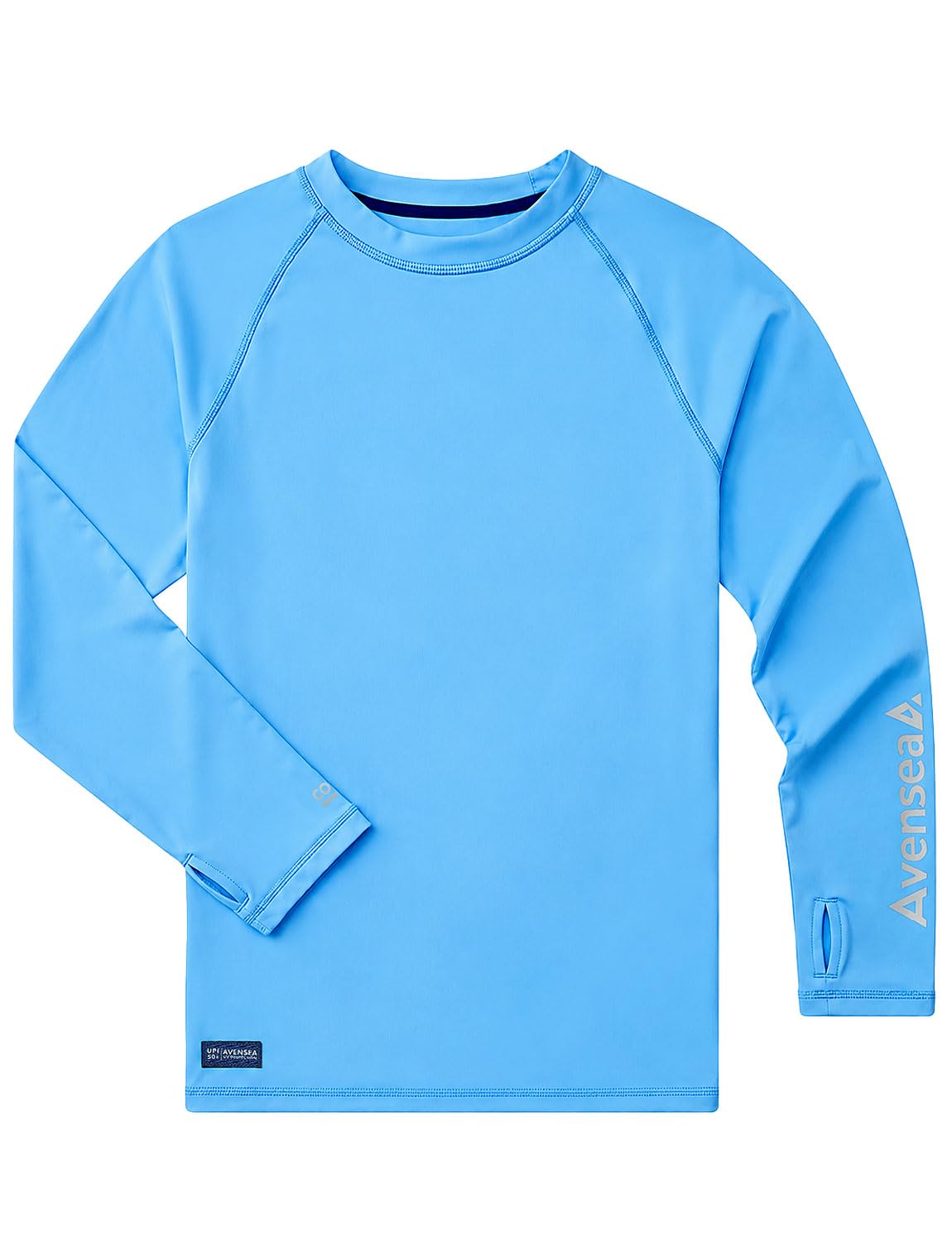 Boys UPF 50+ Rash Guard, Long Sleeve Cooling Swim Shirt for Kids
