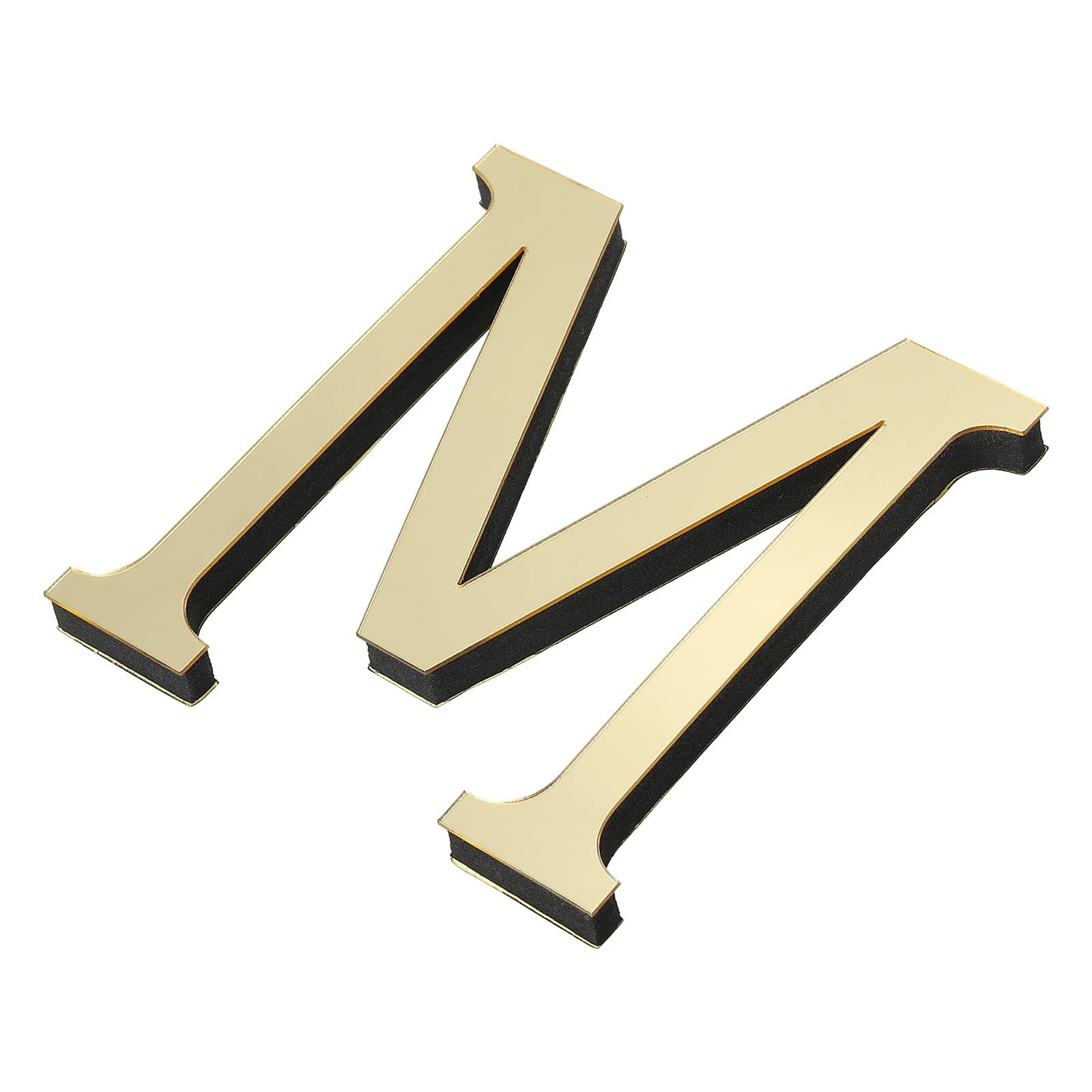 3D Acrylic Alphabet Mirror Wall Sticker Letter M Self Adhesive Home Decor Letter