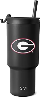 Simple Modern Georgia Bulldogs Tumbler with Straw | 30oz | Collegiate | Trek Officially Licensed University of Georgia Insulated Water Bottle, Travel Mug | Football Gift for Men, Dad, Him, Her