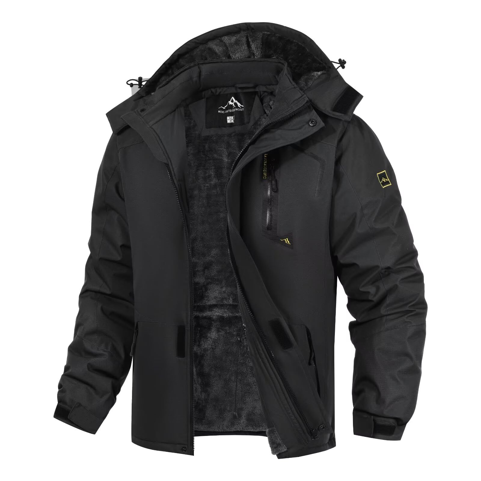 Herren Wasserdichte Jacke mit Abnehmbarer Kapuze
