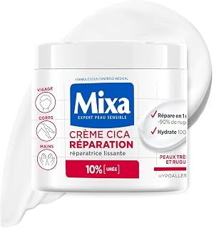 Mixa Cica Repair Cream for Very Dry Rough Skin Face Body 400 ml