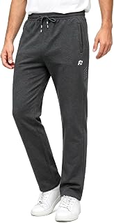 JustSun Jogging Bottoms Men's Cotton Tracksuit Bottoms Sports Trousers Long Leisure Trousers Fitness with Zip Pockets