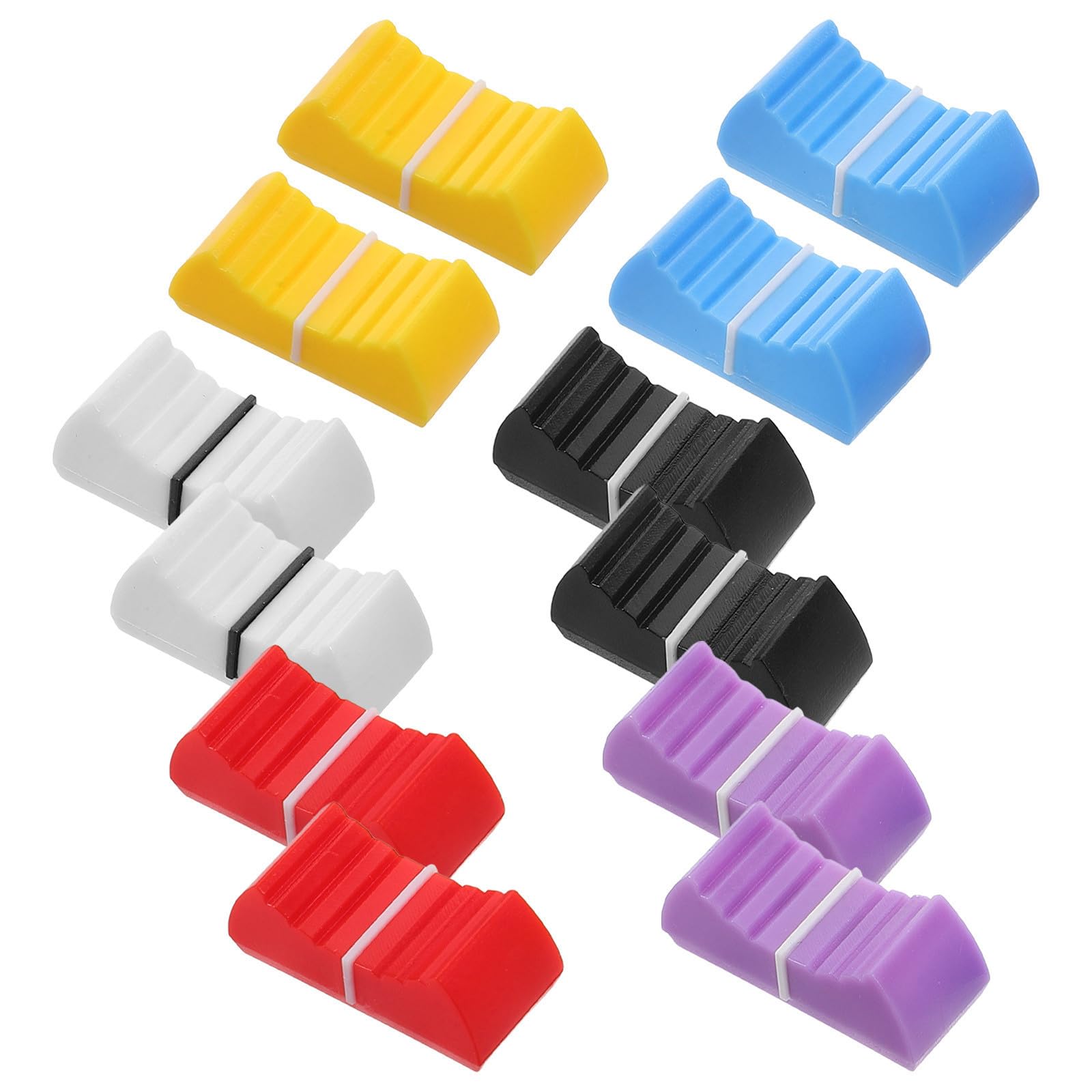 24pcs Plastic Mixer Fader Caps, Universal Replacement