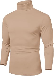 COOFANDY Men's Slim Fit Basic Turtleneck Long Sleeve Lightweight Pullover Sweaters Casual Knitted Tops