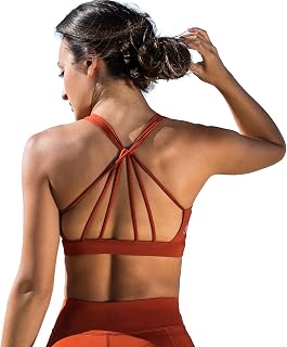 icyzone Sports Bra Yoga Design Cross Back Exercise Fitness Underwear for Women