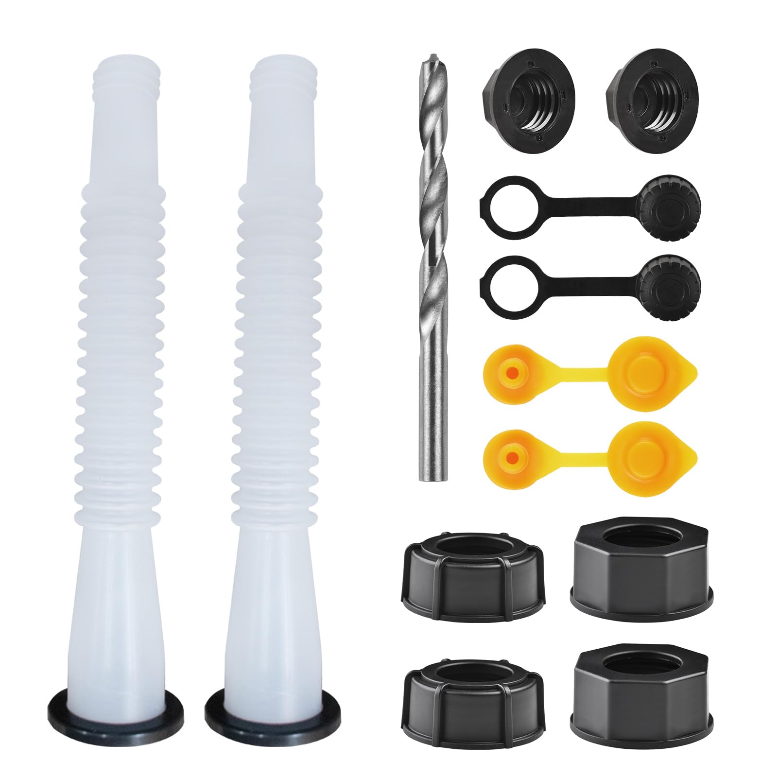 Gas Can Spout Replacement Kit, Gas Can Nozzle Replacement (2 Kits-White) | For 1