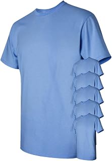 Gildan Men's Heavy Cotton T-Shirt, Black, Small. (Pack of 6)
