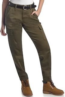 Dickies Womens High Rise Cotton Twill Cargo Joggers Elastic Ankle