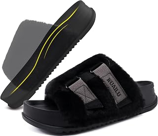KuaiLu Women's Orthotic Arch Support Slippers, Soft Cushioned & Adjustable