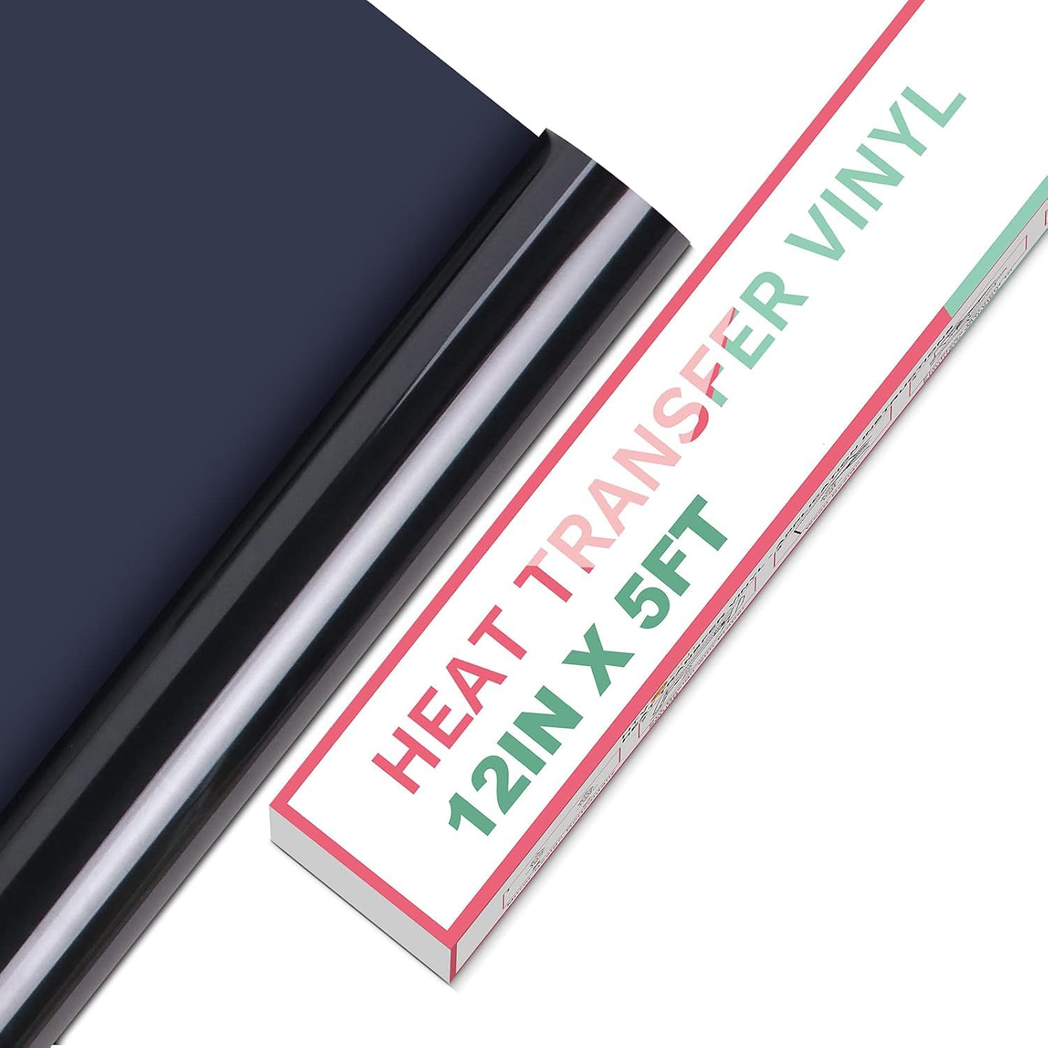 HTV Vinyl Rolls - 12" x 5ft - HTV Vinyl for Clothes, Iron on Vinyl for All Cutti