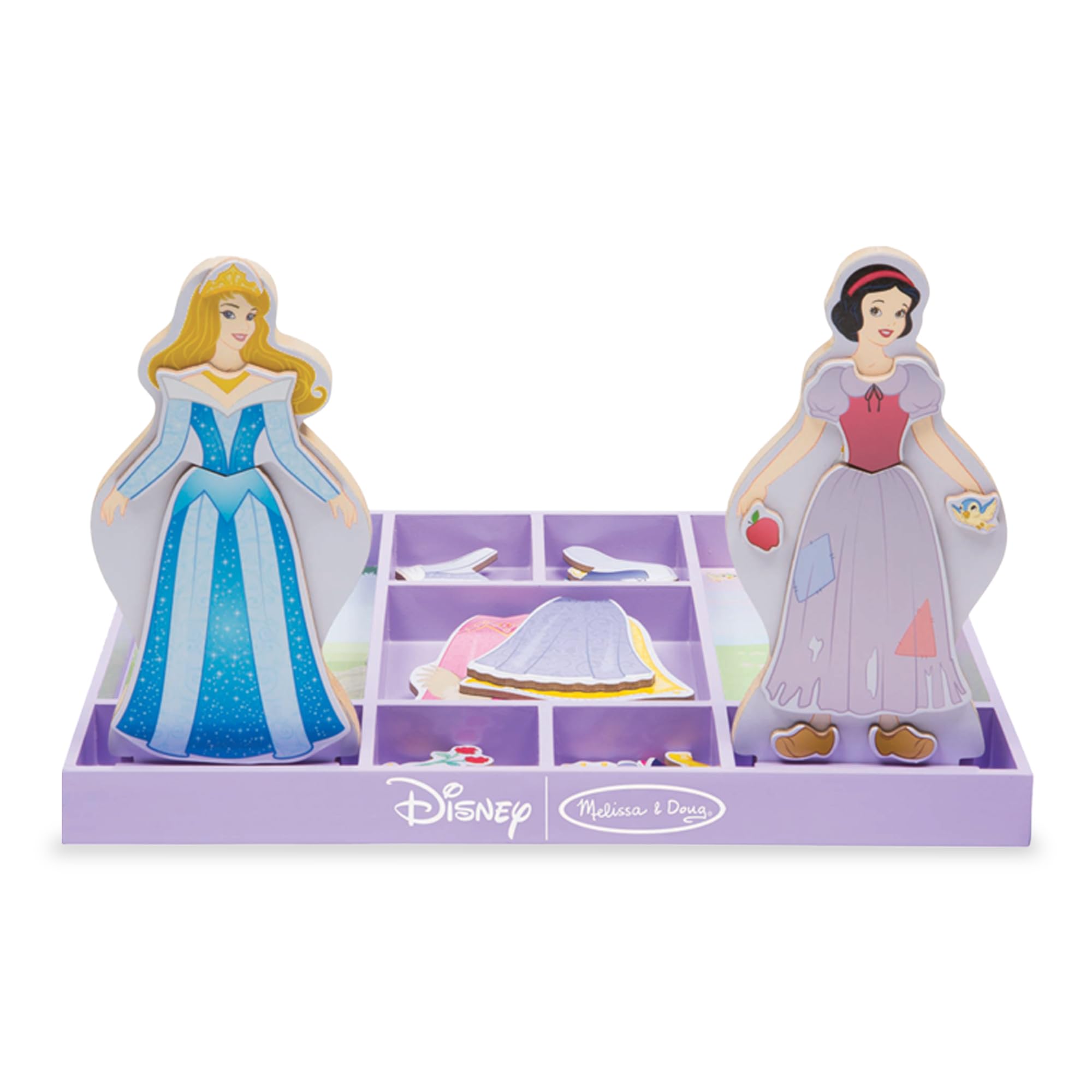 Melissa & Doug Disney Sleeping Beauty and Snow White Wooden Dress-Up Dolls | 49 