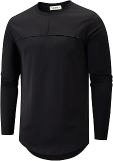 YININF Men's T-Shirts Hipster Short Sleeve Solid Color Crew Neck Cotton Soft Fitted Tees