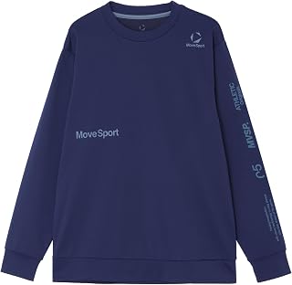 Move Sports S.F.TECH Men's Long Sleeve Shirt, Descente, Long Tee, Sweat Absorbent, Stretchy, Lightweight, Easy to Move, Running