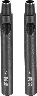 Generic 2pcs Leather Round Hole Punch 7mm Hollow Hole Punch Carbon Steel Circle Hole Punching Cutting Tool for Belt Leather Craft DIY