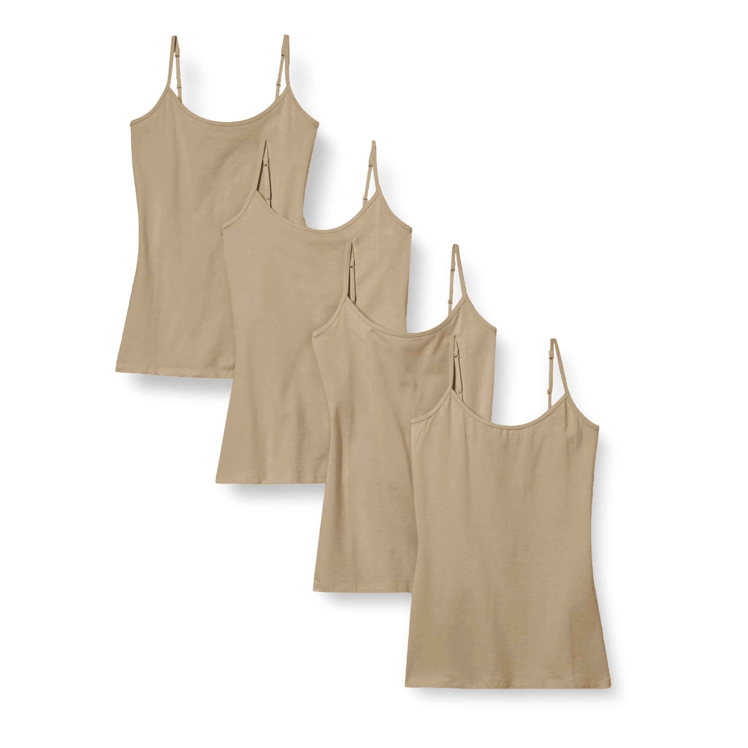 Amazon Essentials Women's Slim-Fit Camisole for Layering and Everyday Wear, Pack