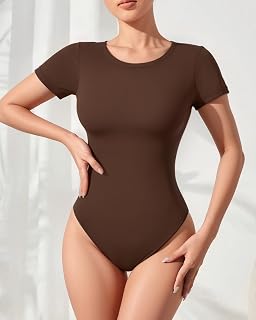 Women's Short Sleeve Round Neck Bodysuit