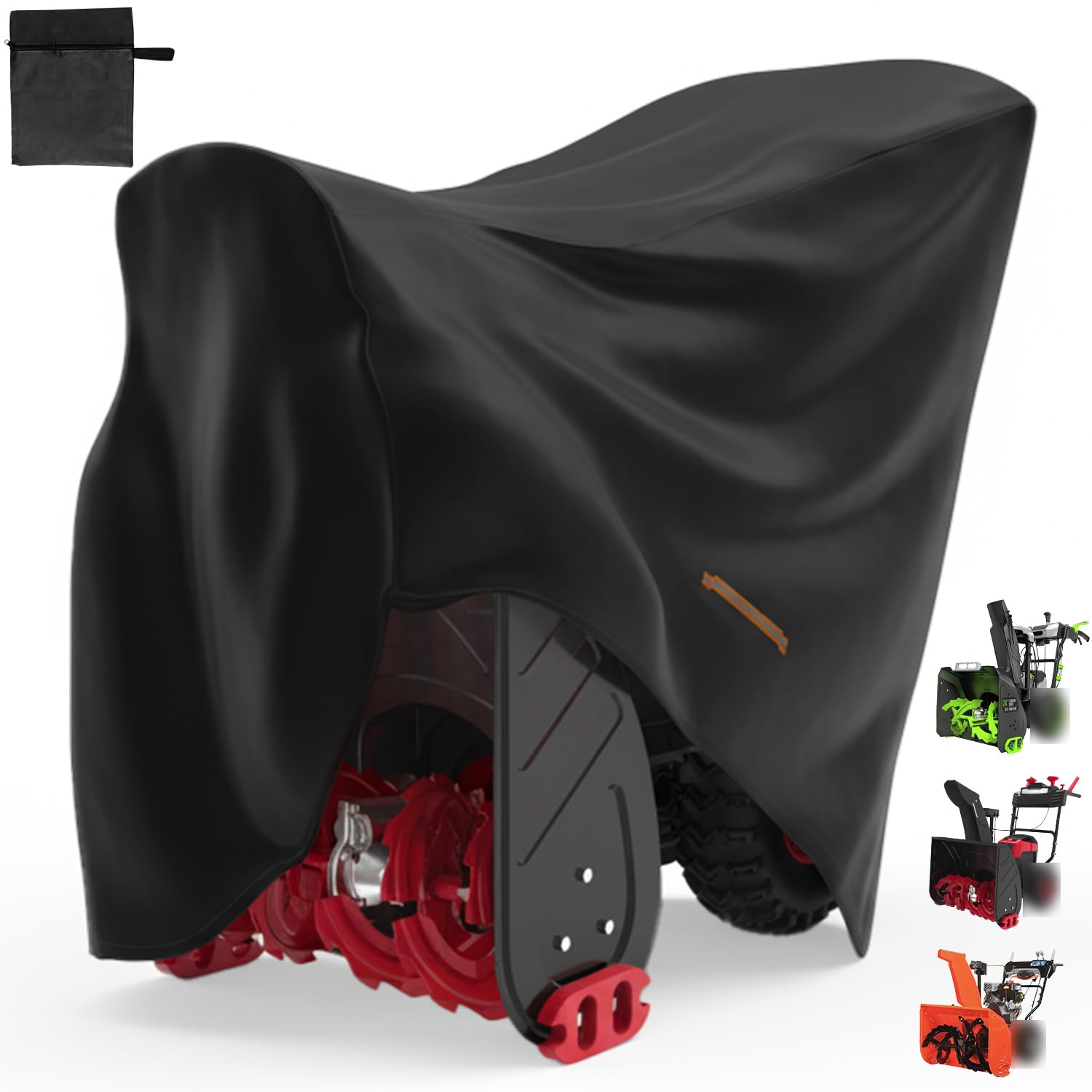 Snow Thrower Cover Waterproof Heavy Duty Oxford Snow Blower Cover with Windproof