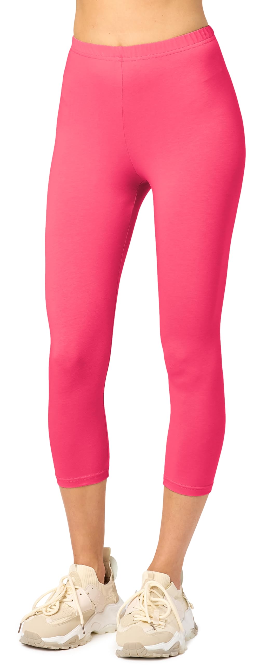 Merry Style MS10-199 Women’s Cotton 3/4 Leggings, Capri Leggings, Capri Sports L