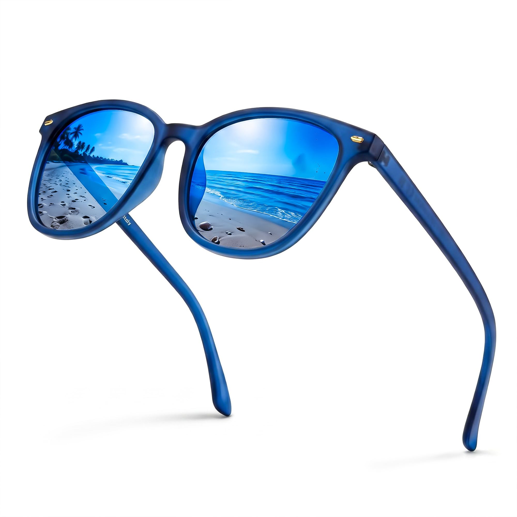 Myiaur Polarised Sunglasses Women Trendy Mirrored for UVA UVB Protection