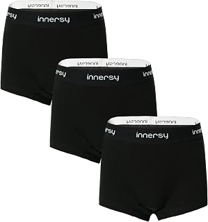 INNERSY Girls Boxers Underwear Light Flow Period Pants 8-16 Years Pack of 3