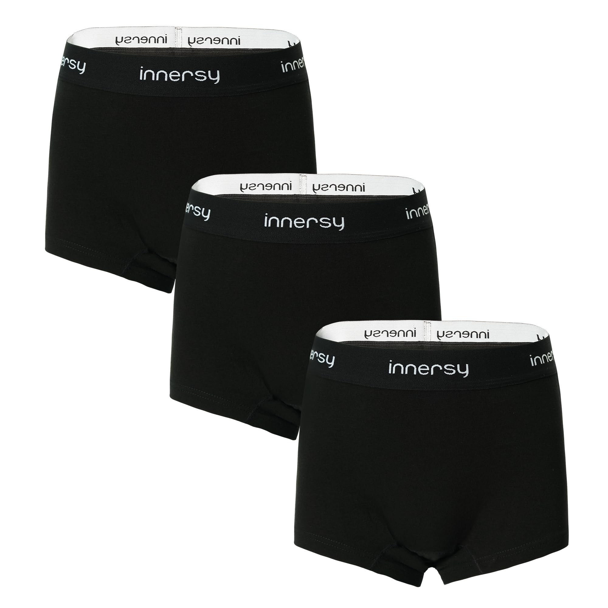 INNERSY Girls Boxers Underwear Light Flow Period Pants 8-16 Years Pack of 3