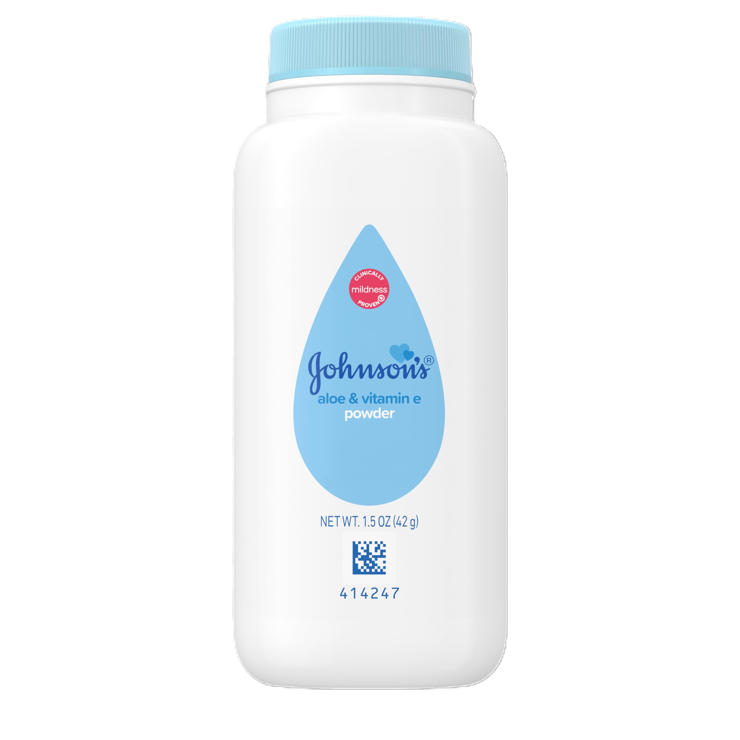 Johnson's Baby Naturally Derived Cornstarch Baby Powder, 1.5 oz | Hypoallergenic