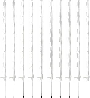 True Products 10 x 4ft White Electric Fence Plastic Poly Posts Temporary Fencing Horse Paddock Line Stakes Poles