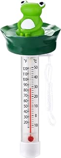 INCETUE Pool Thermometer Floating, Cute Frog Water Thermometer with String for Ice Bath, Cold Water Temperature Gauge for Outdoor & Indoor Swimming Pools, Spa, Pond, Hot Tub, Wild Swimming