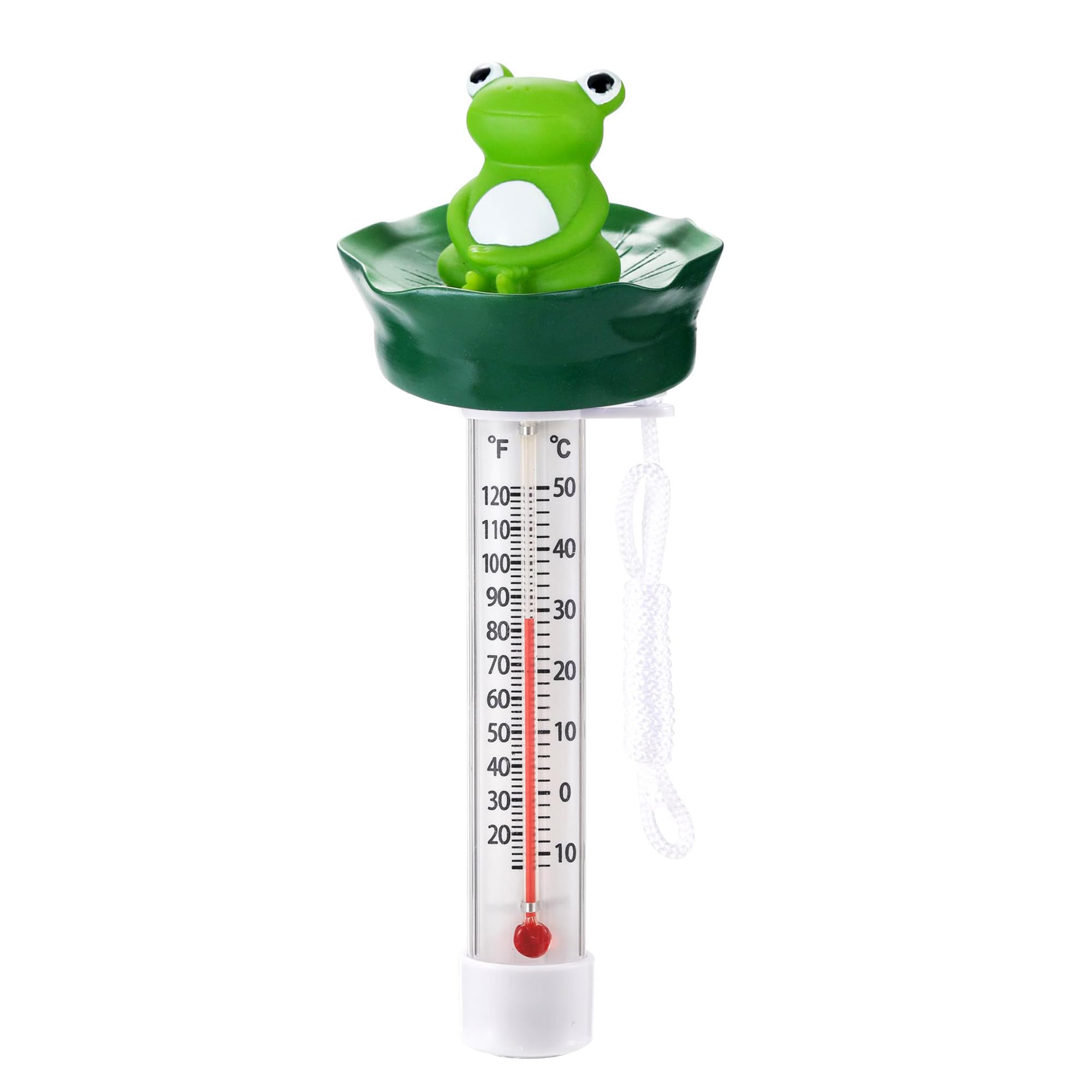 INCETUE Pool Thermometer Floating, Cute Frog Water Thermometer with String for I