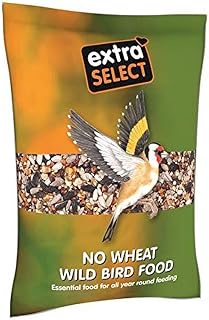 Extra Select No Wheat Wild Bird Food: Wheat Free Bird Seed for All Seasons, mixed Bird Feed - 1kg