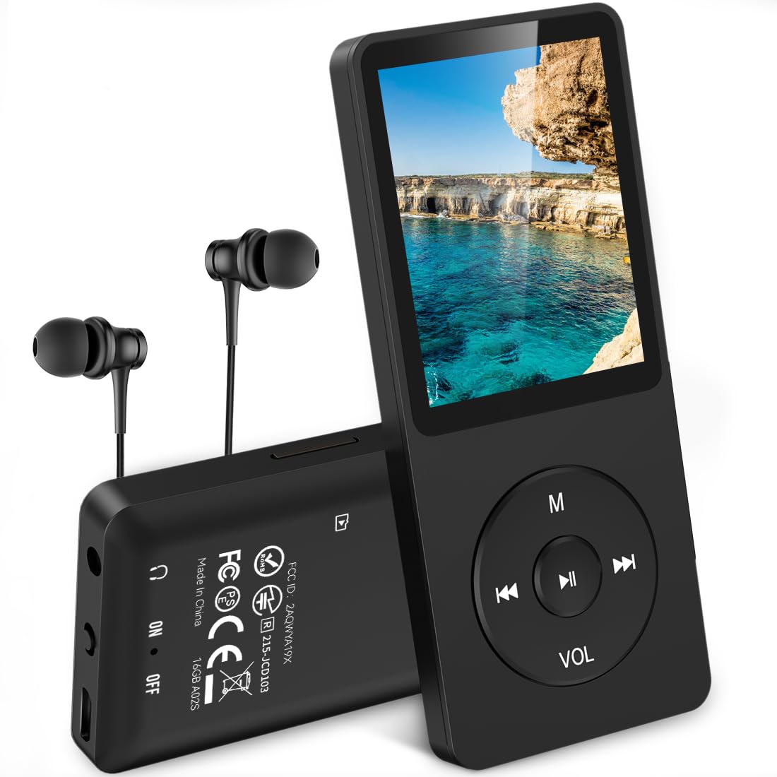 AGPTEK A02 16GB MP3 Player, 70 Hours Playback Lossless Sound Music Player, Suppo