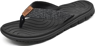 KuaiLu Women's Summer Flip Flops Support Bow Leather Beach Sea