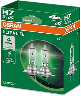 OSRAM ULTRA LIFE H7 Halogen Headlight Lamps Folding Hanging Box (2 Lamps)