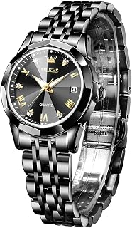 OLEVS Orologio da donna Diamante Orologio con Piccolo Volto Oro Argento Cinturino in Acciaio Inossidabile Impermeabile Data Orologio