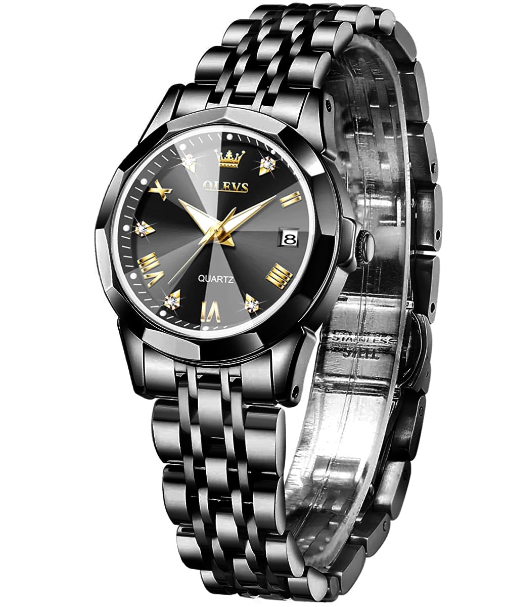 OLEVS Orologio da donna Diamante Orologio con Piccolo Volto Oro Argento Cinturin