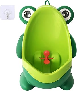 Frog Pee Training,Cute Potty Training Urinal for Boys with Funny Aiming Target,Green Urinals for Toddler Boy