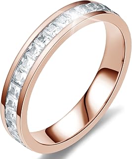 Women's Ring Eternity Ring Cubic Zirconia 4mm Width