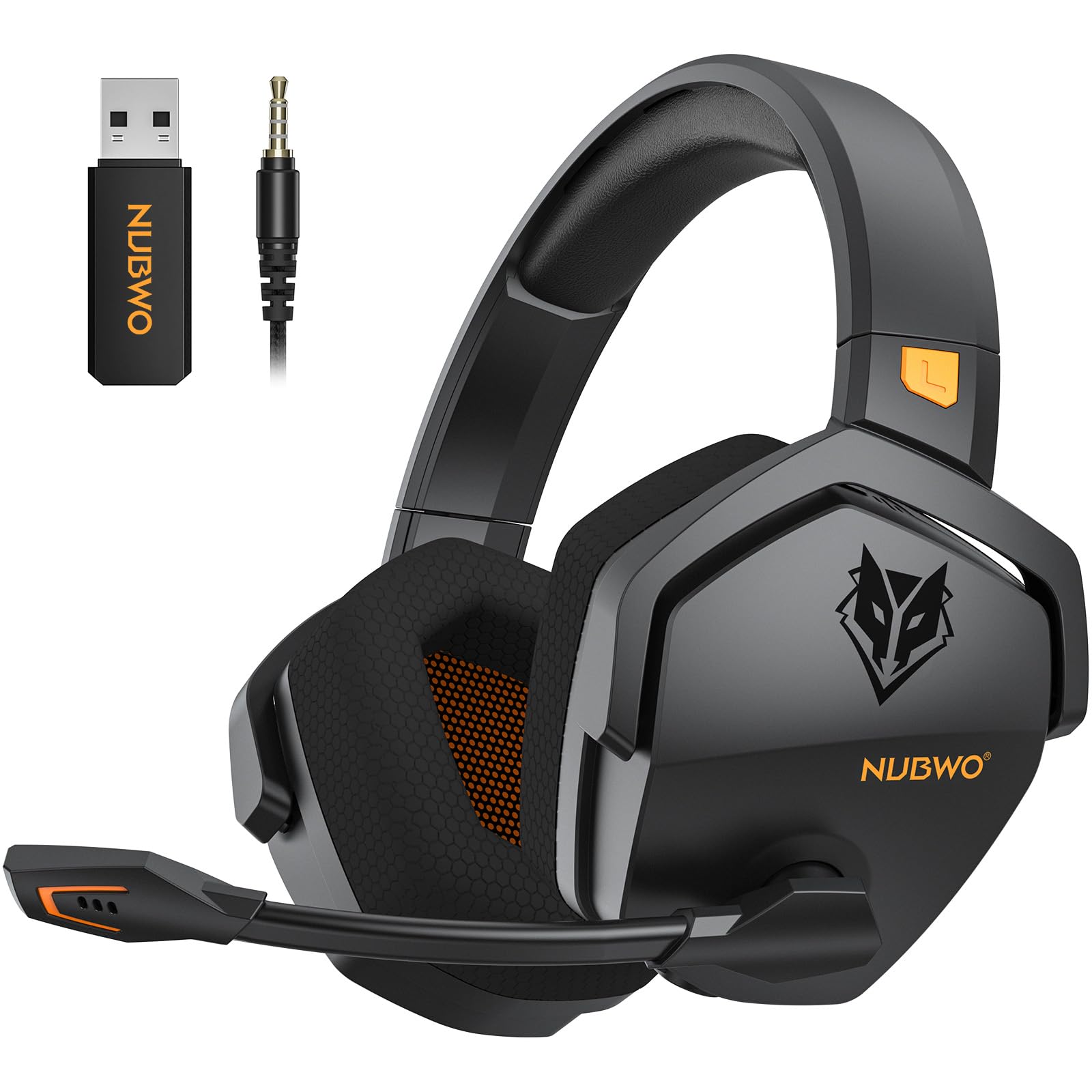 NUBWO Wireless Gaming Headset with Mic for Ps5 Ps4 PC, Zero Interference, 100-Ho