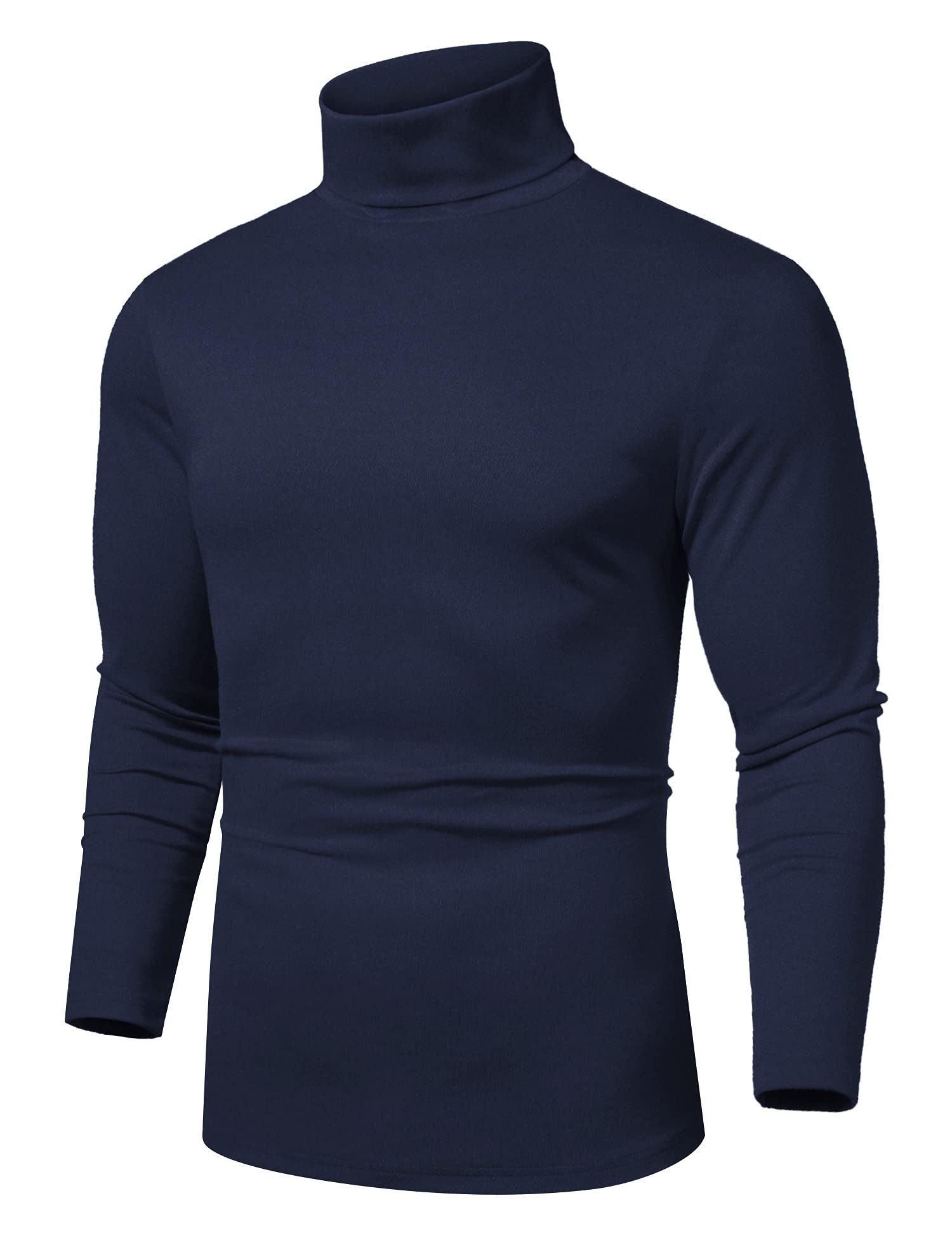 COOFANDY Men's Slim Fit Basic Turtleneck Long Sleeve Lightweight Pullover Sweate