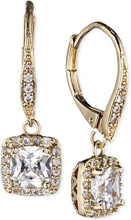 Anne Klein Women's Drop Crystal Earrings, Statement Fashion Jewelry with Crystal Inspired Accents for Everyday and Evening Wear