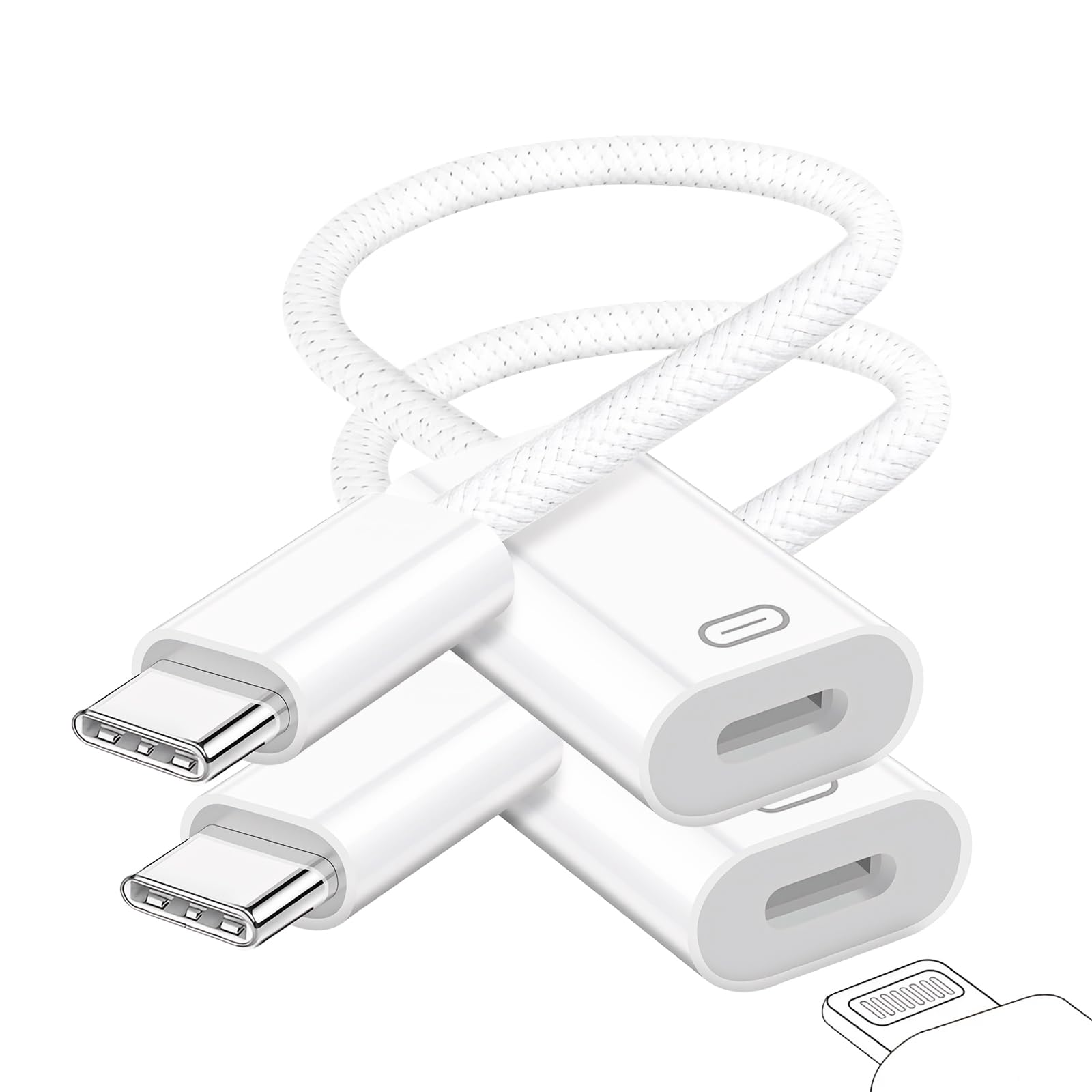 USB C to Lightning Headphone Audio Adapter